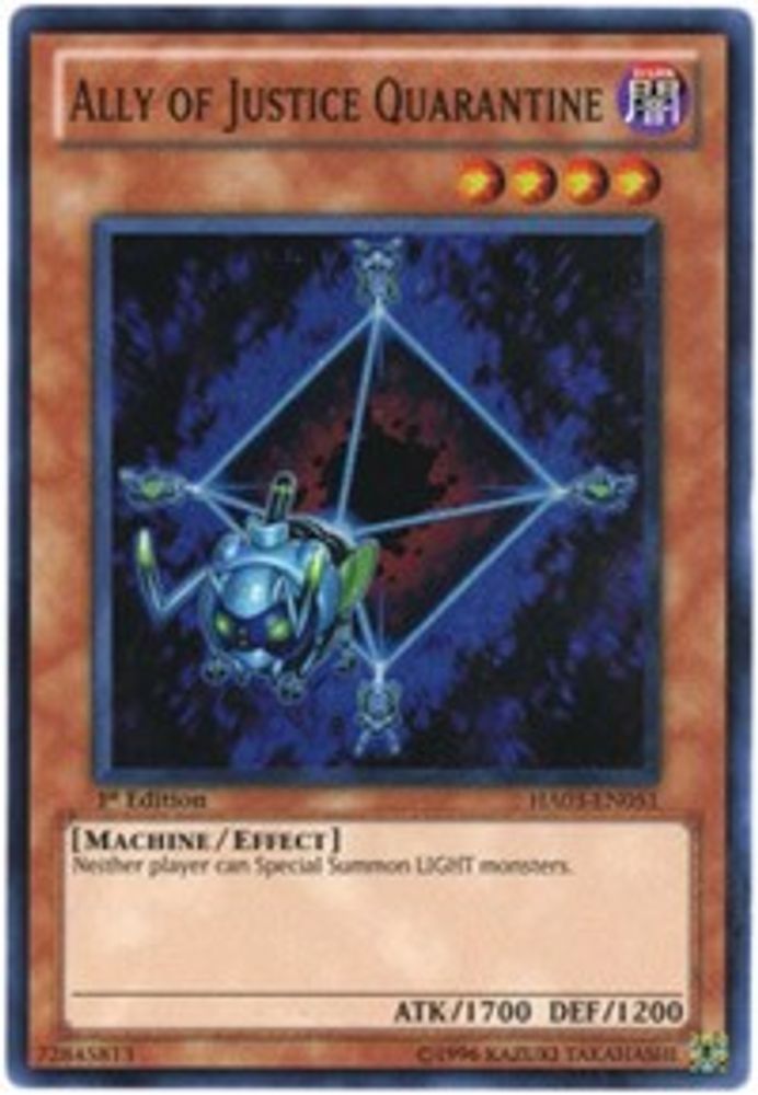 Quarantaine Allié de la Justice [HA03-EN051] Super Rare 