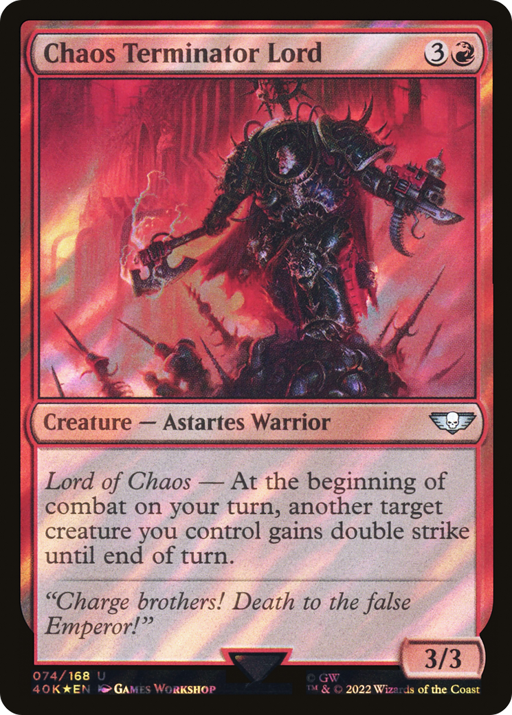 Seigneur Terminator du Chaos (Surge Foil) [Warhammer 40,000] 