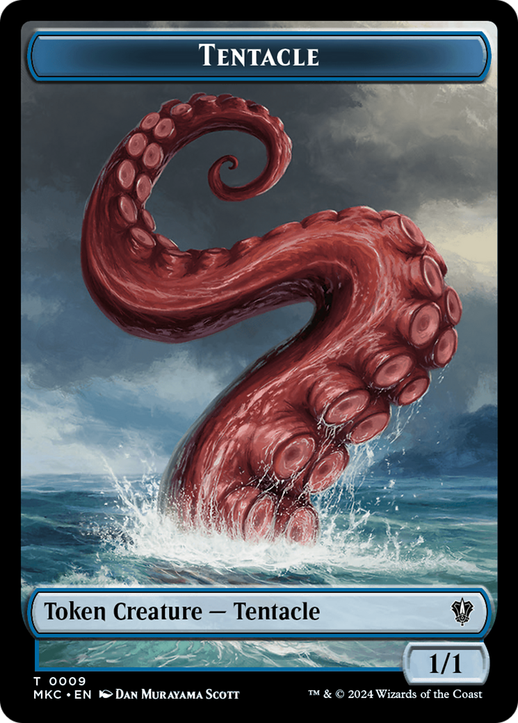 Tentacule // Jeton double face de la bobine de Koma [Meurtres à Karlov Manor Commander Tokens] 