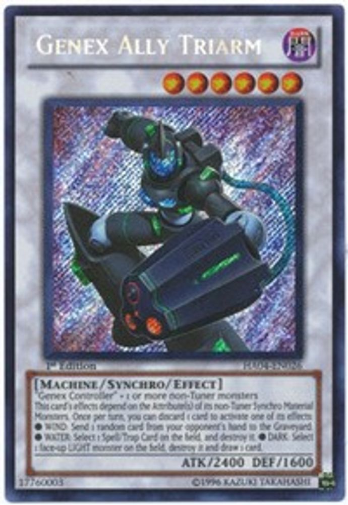 Genex Ally Triarm (HA04-EN026) - Secret Rare