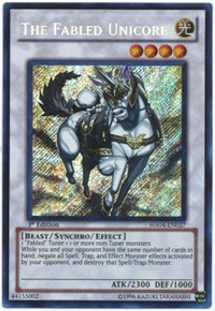 The Fabled Unicore (HA04-EN027) - Secret Rare