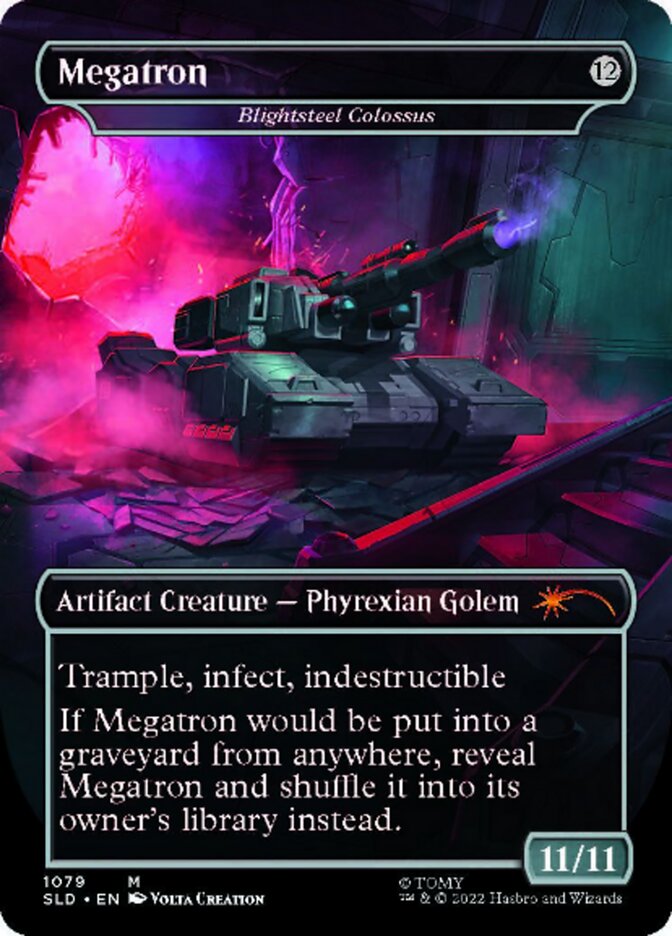 Blightsteel Colossus - Megatron (sans bordure) [Secret Lair Drop Series] 