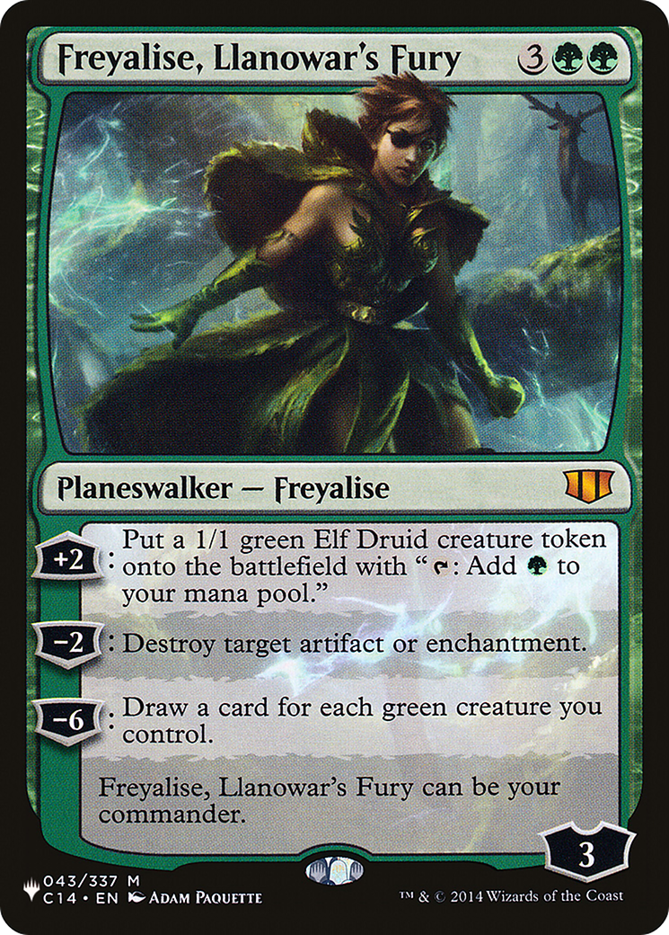 Freyalise, la fureur de Llanowar [La liste] 