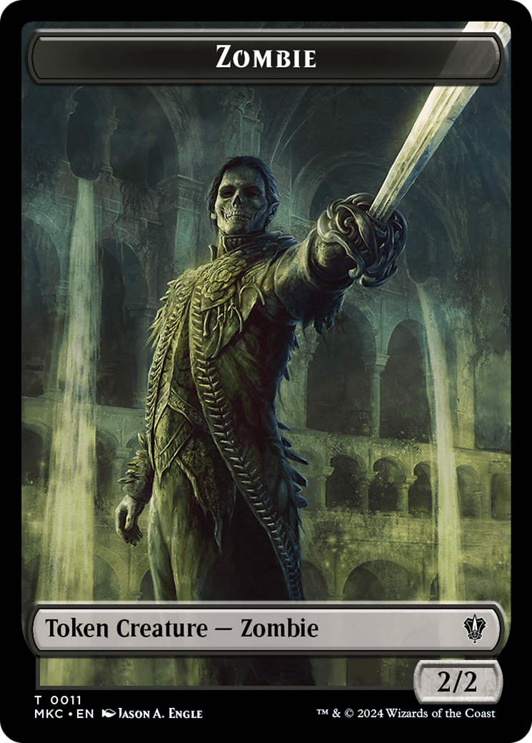 Vizir aux nombreux visages // Jeton zombie double face [Meurtres à Karlov Manor Commander Tokens] 