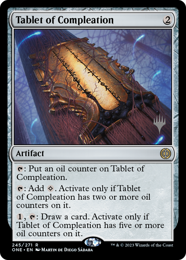 Tablette de complétion (Pack promotionnel) [Phyrexia : All Will Be One Promos] 