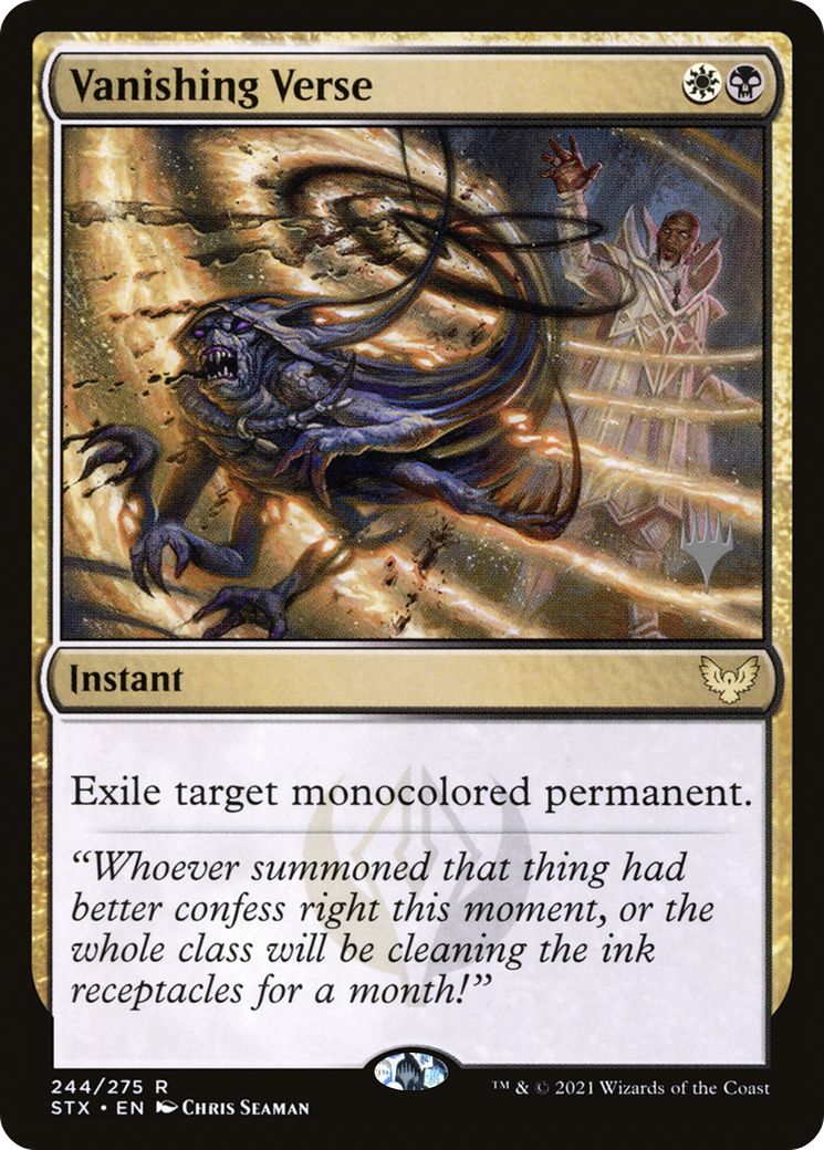 Vanishing Verse (Pack promotionnel) [Strixhaven : Promos de l'École des Mages] 