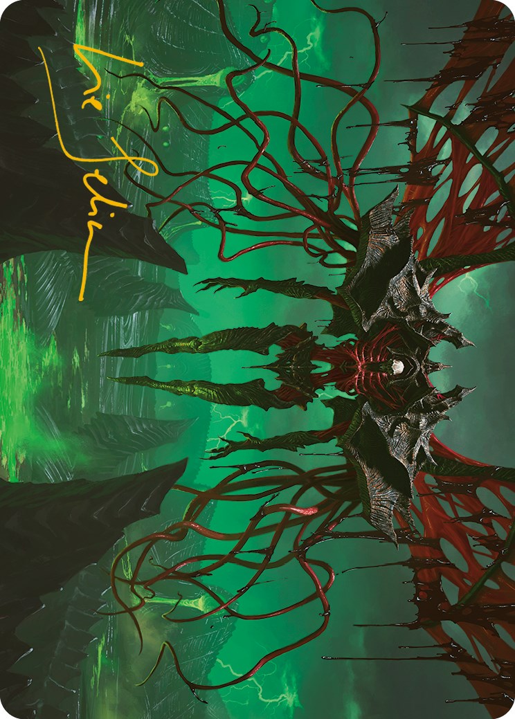 Carte d'art Archfiend of the Dross (signature estampillée or) [Phyrexia : All Will Be One Art Series] 