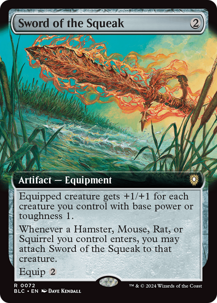 Épée du grincement (art étendu) [Bloomburrow Commander] 