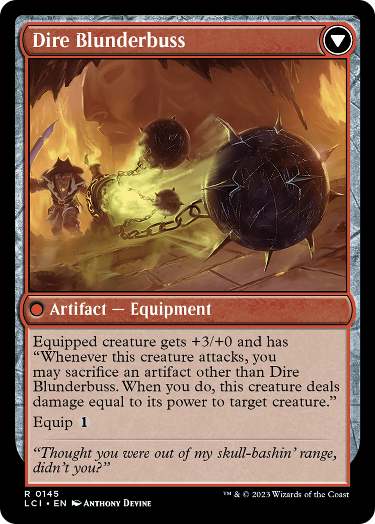 Dire Flail // Dire Blunderbuss [Cartes d'Avant-première des Cavernes Perdues d'Ixalan] 