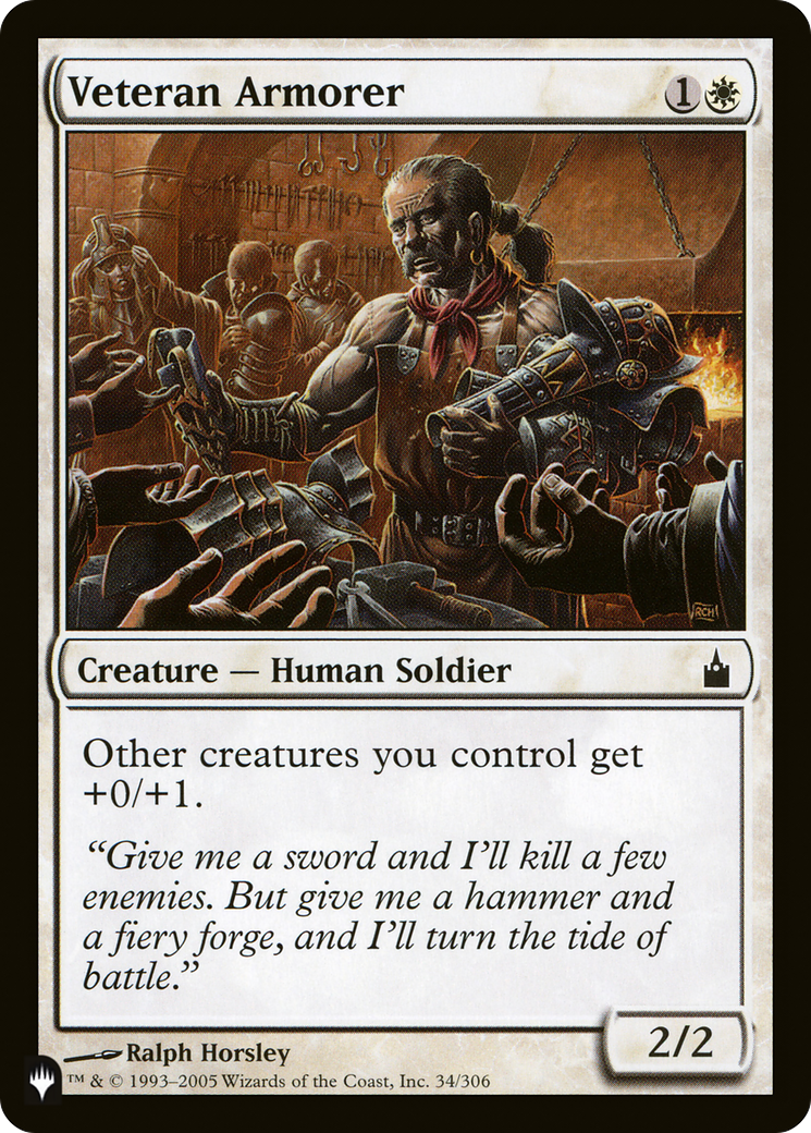 Veteran Armorer (LIST-RAV-34) - The List