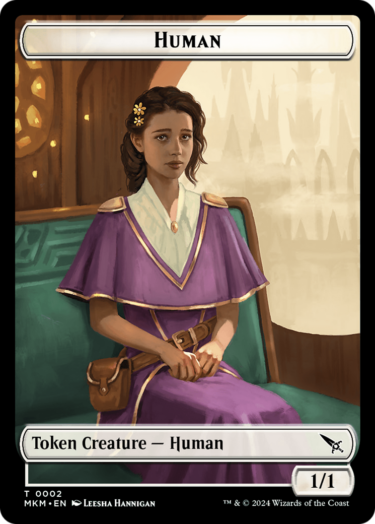 Détective // ​​Jeton humain double face [Meurtres à Karlov Manor Tokens] 