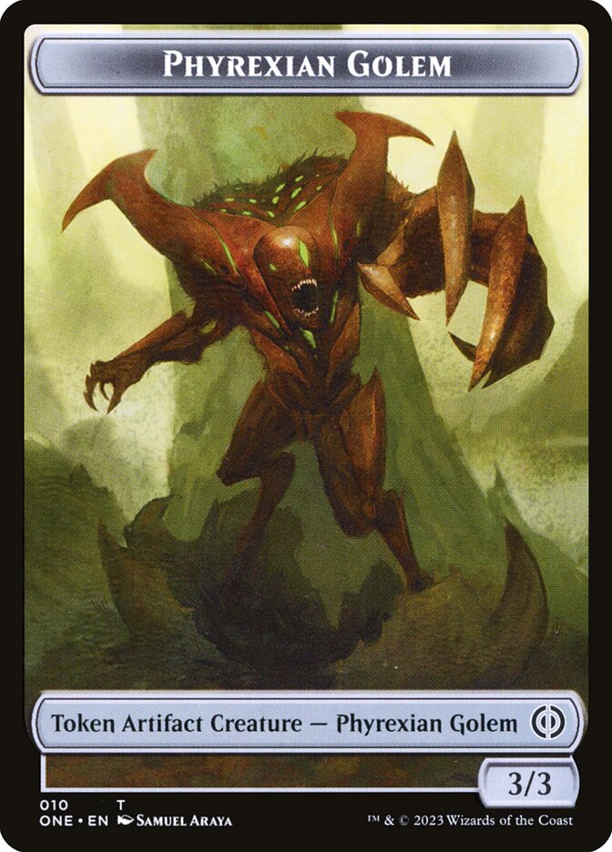 Gobelin Phyrexian // Jeton double face du Golem Phyrexian [Phyrexia : Tous seront un seul jeton] 