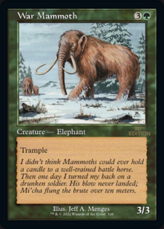 War Mammoth (Rétro) [Édition 30e anniversaire] 