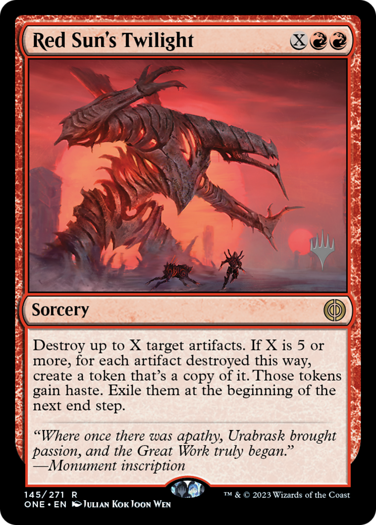 Red Sun's Twilight (Pack promotionnel) [Phyrexia : All Will Be One Promos] 