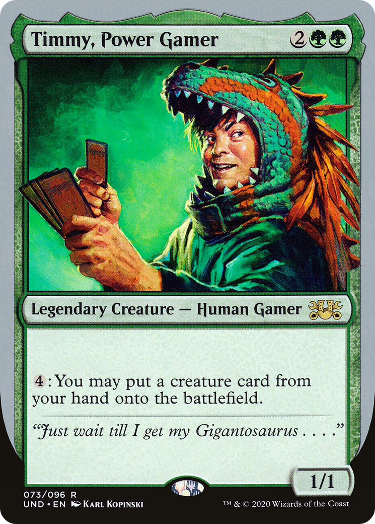 Timmy, Power Gamer [Non sanctionné] 