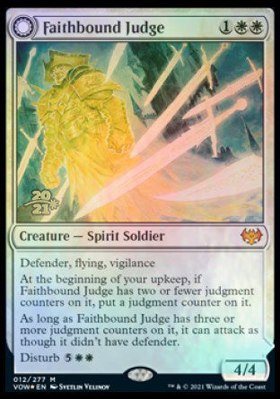 Faithbound Judge // Sinner's Judgment (PRE-12S) - Innistrad: Crimson Vow Promos: (Double Faced Transform) Foil