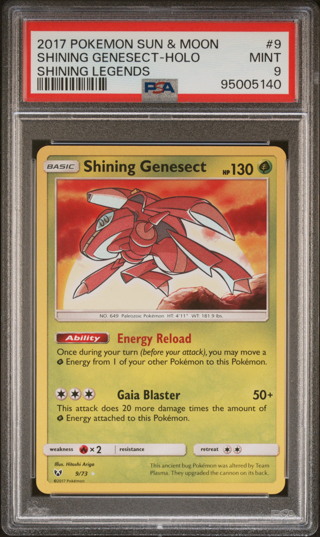 Pokemon - PSA 9 - Shining Genesect - Shining Legends