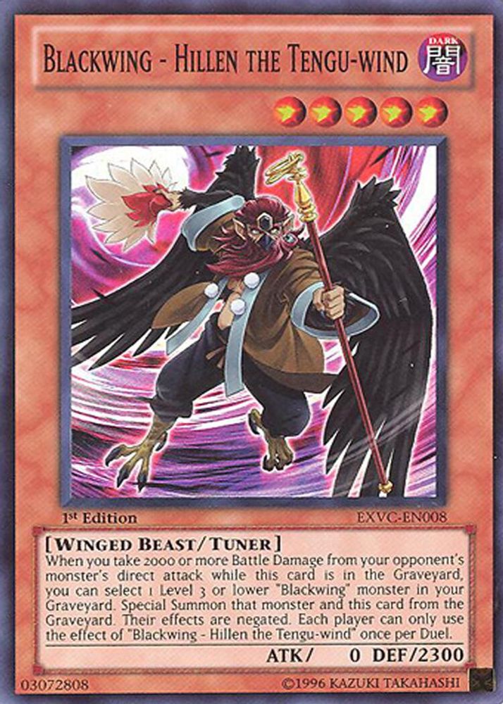 Blackwing - Hillen the Tengu-wind (EXVC-EN008) - Super Rare