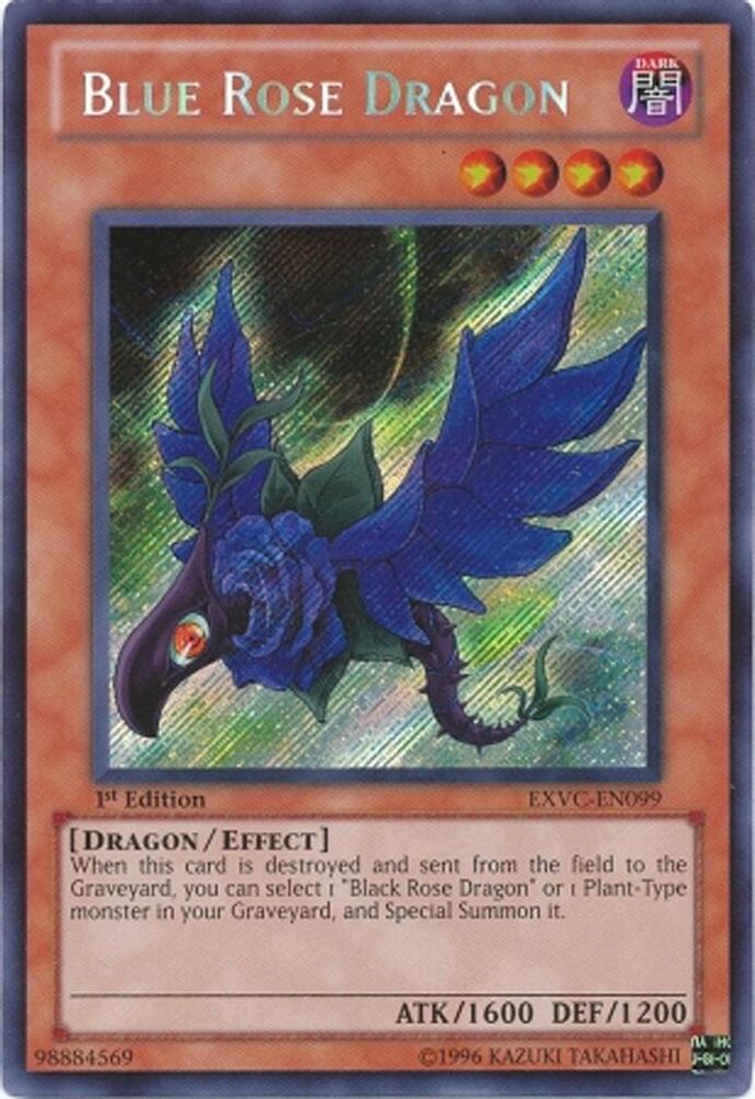 Blue Rose Dragon (EXVC-EN099) - Secret Rare