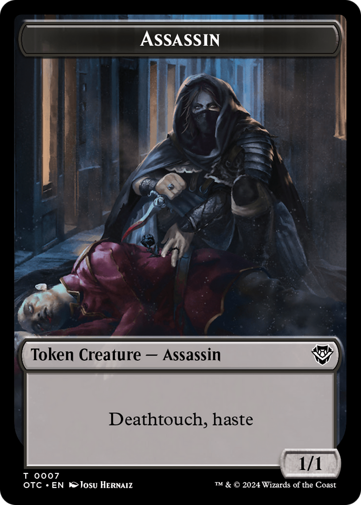 Assassin // Jeton alimentaire double face [Jetons de commandant des hors-la-loi de Thunder Junction] 