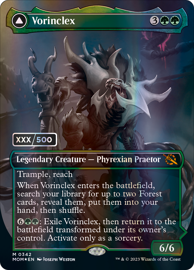 Vorinclex (Serial Numbered) (MOM-342) - March of the Machine (Borderless) Foil