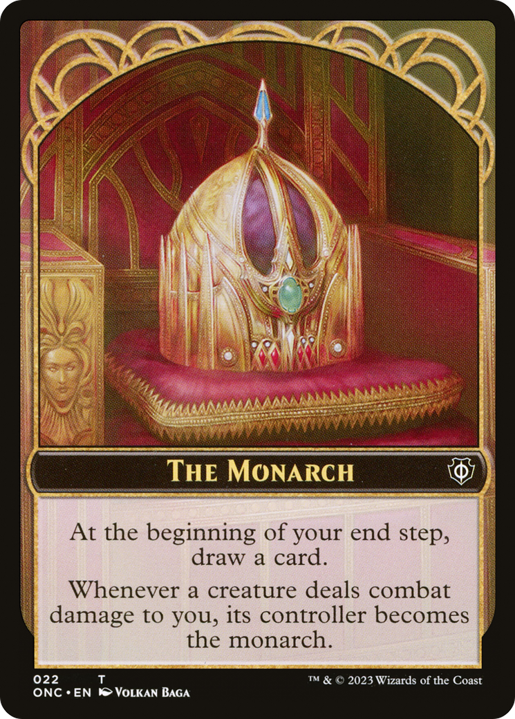 Le monarque // Jeton double face Golem [Phyrexia : Tous seront des jetons de commandant unique] 