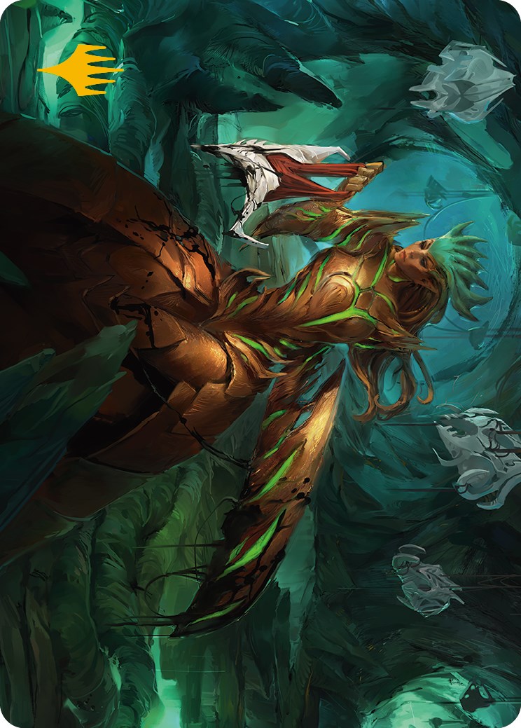 Carte d'art Glissa Sunslayer (signature estampillée or) [Phyrexia : All Will Be One Art Series] 