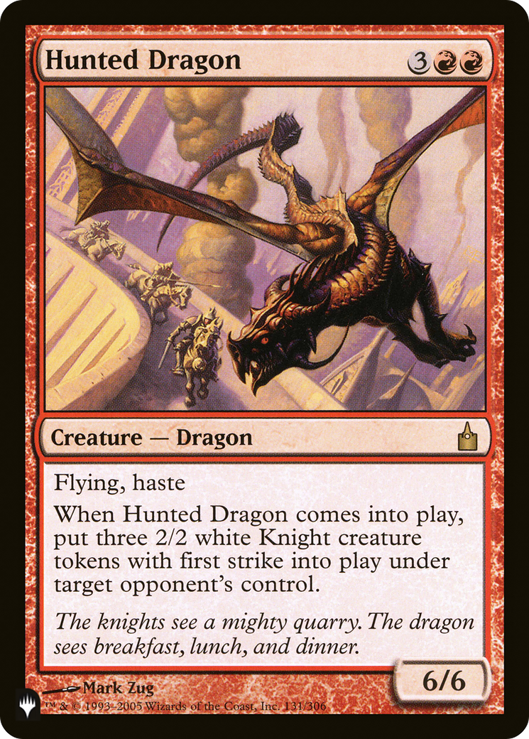 Dragon traqué [La liste] 