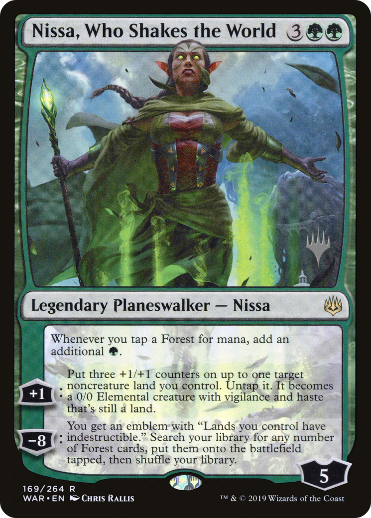 Nissa, qui secoue le monde (Pack promotionnel) [War of the Spark Promos] 