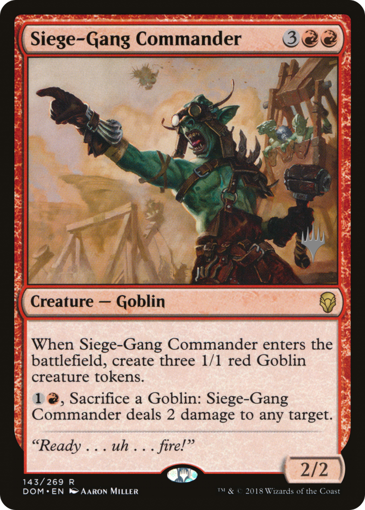 Commandant de gang de siège (Pack promotionnel) [Dominaria Promos] 