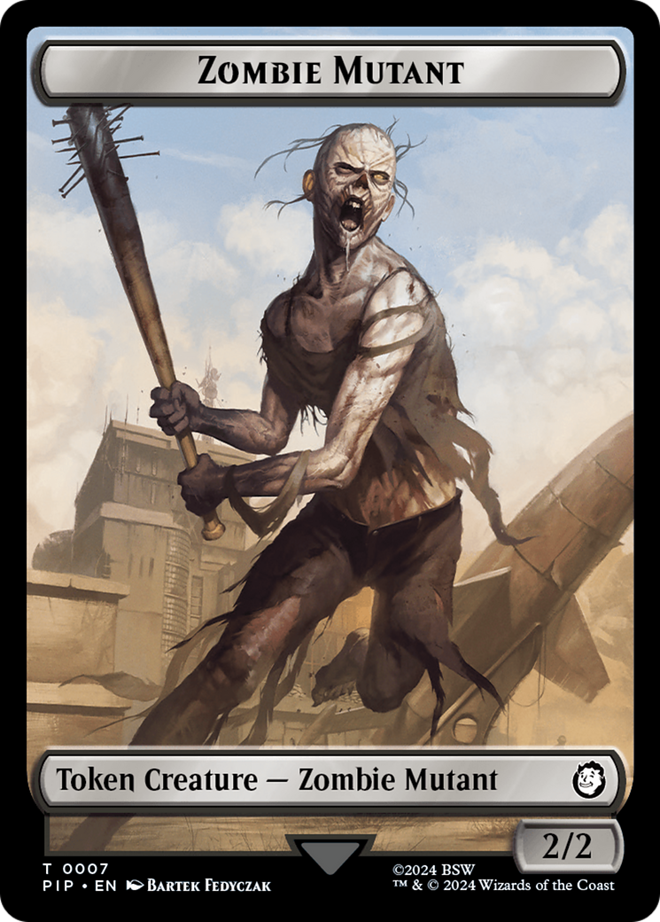 Trésor (0019) // Jeton double face Zombie Mutant [Jetons Fallout] 