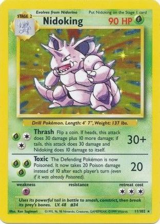 Nidoking 011  - Holofoil - Holo Rare