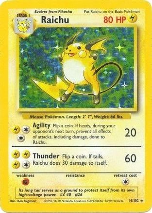 Raichu 014  - Holofoil - Holo Rare
