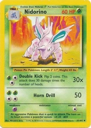 Nidorino 037  - Uncommon