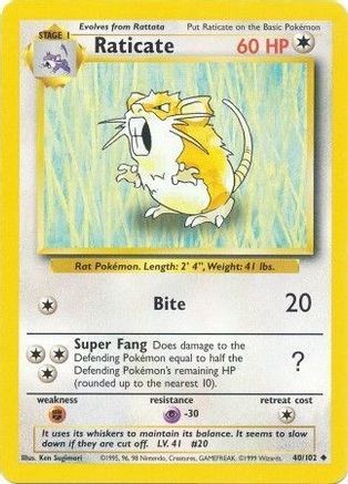 Raticate (40/102) [Ensemble de base illimité] 