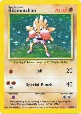 Hitmonchan 007  - Holofoil - Holo Rare