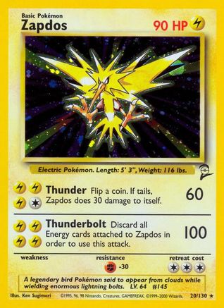 Zapdos 020  - Holofoil - Holo Rare