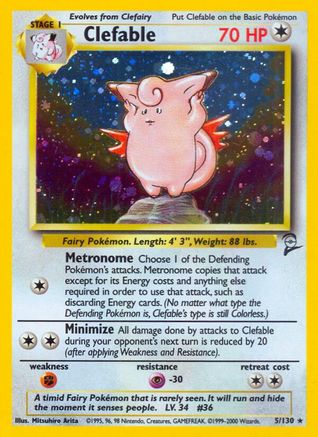 Clefable 005  - Holofoil - Holo Rare