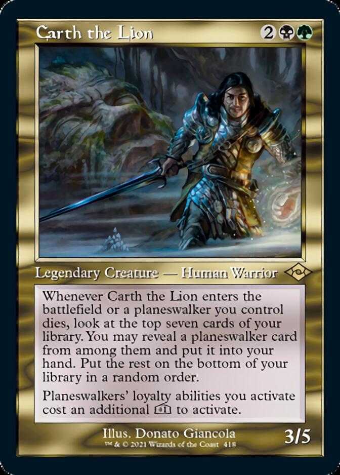 Carth le Lion (Retro Foil Etched) [Modern Horizons 2] 