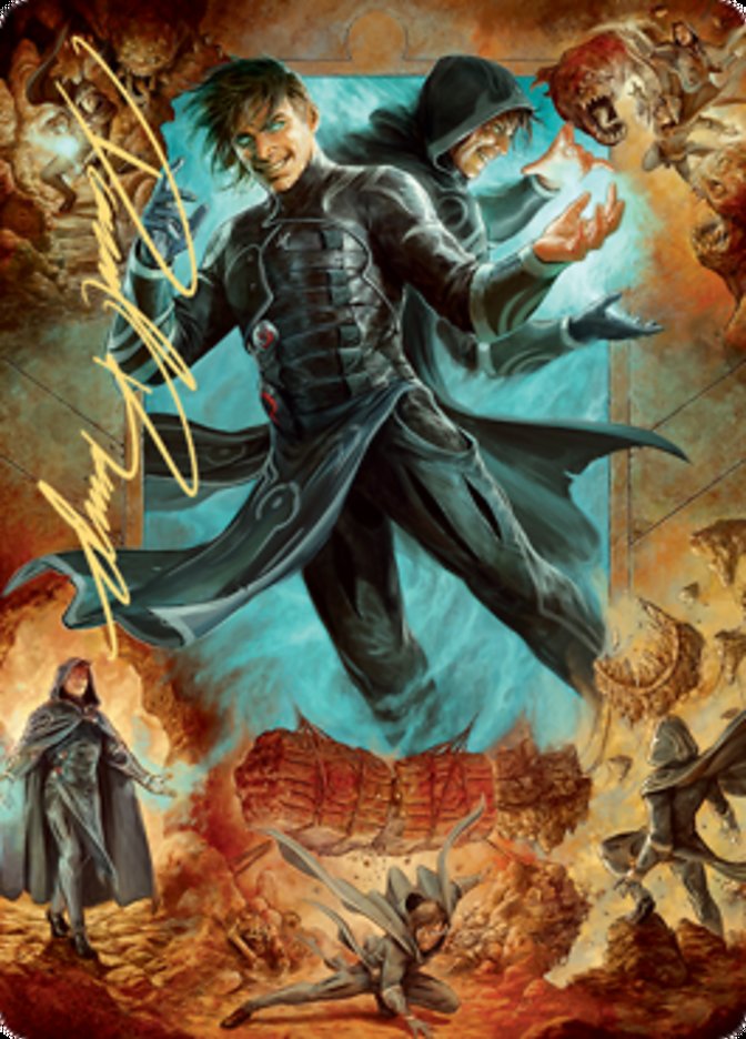 Jace, Mirror Mage 2 Art Card (Signature estampillée or) [Zendikar Rising Art Series] 