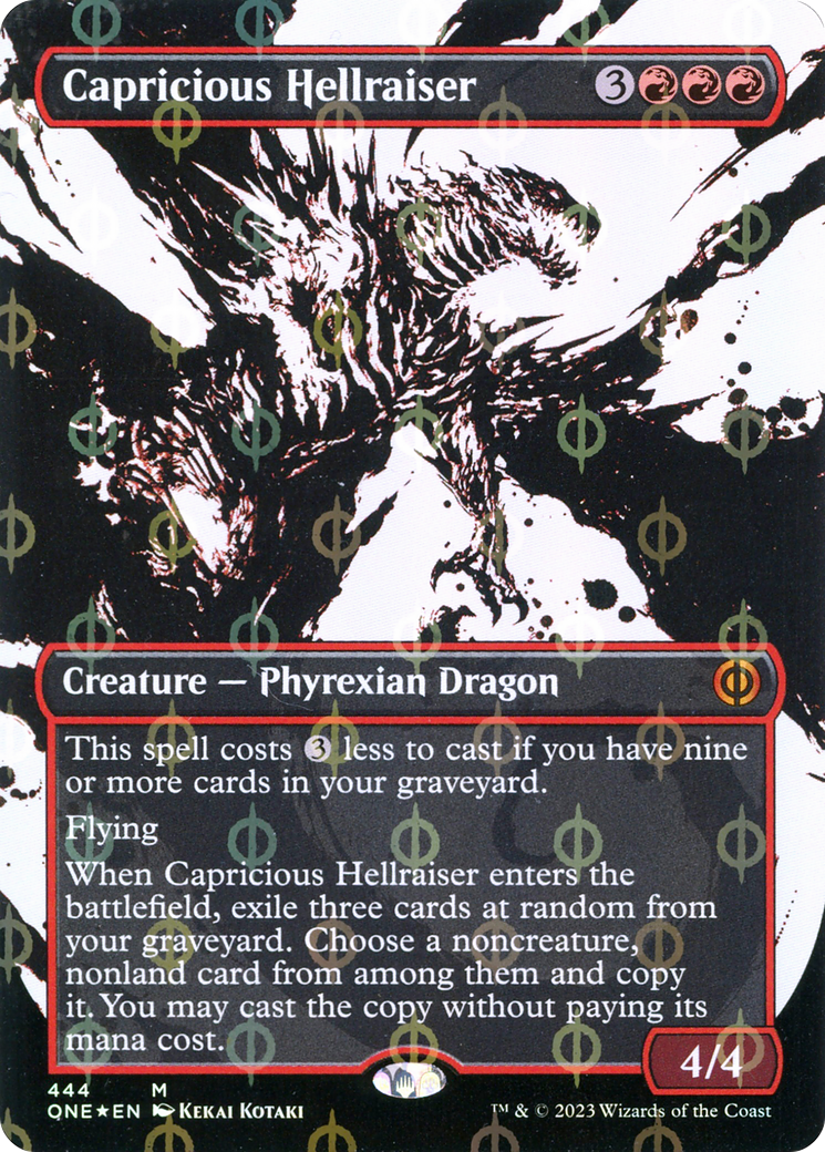 Capricious Hellraiser (Feuille Ichor Step-and-Compleat sans bordure) [Phyrexia : Tous seront un] 