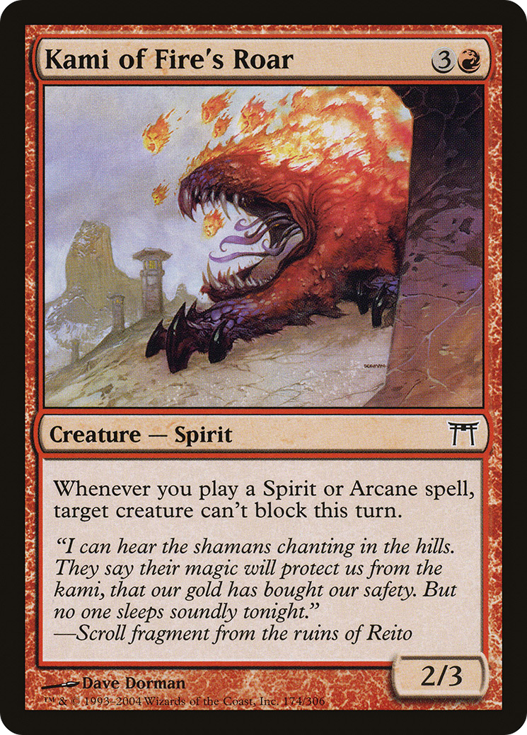 Kami of Fire's Roar (CHK-174) - Champions of Kamigawa