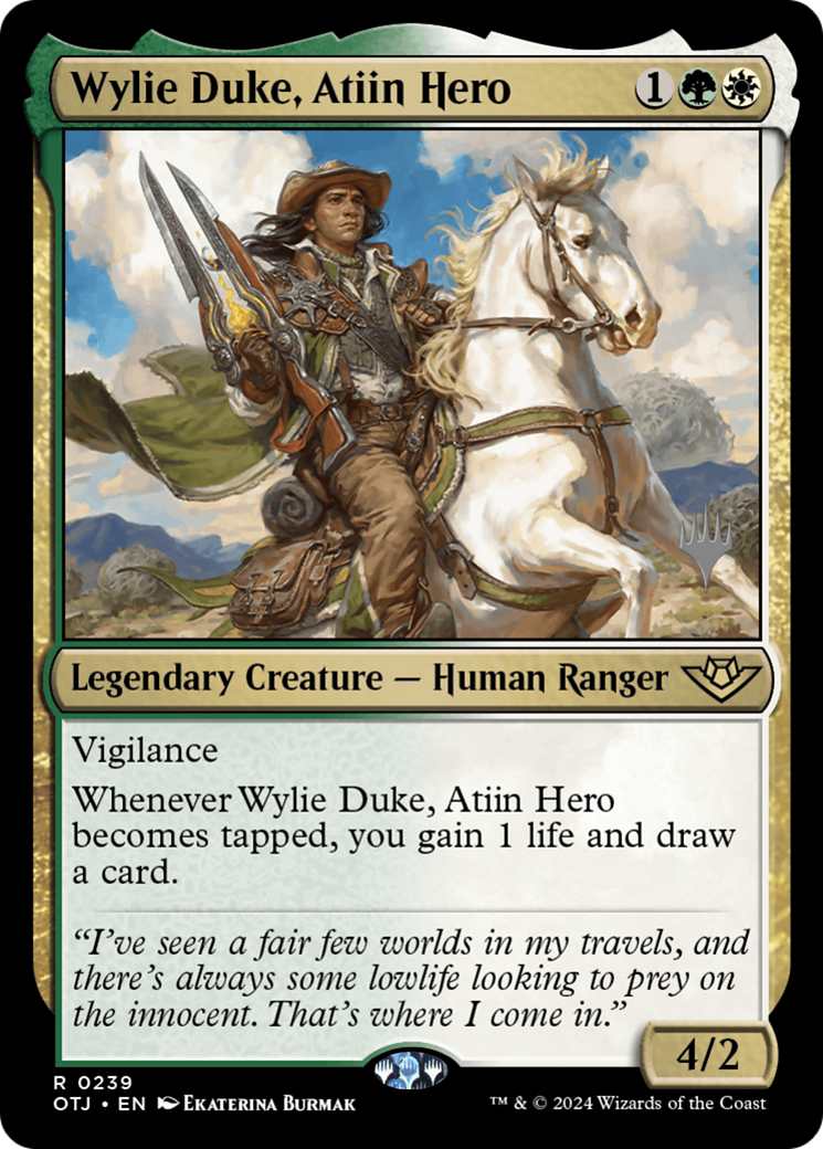 Wylie Duke, Atiin Hero (Pack promotionnel) [Promotions des hors-la-loi de Thunder Junction] 