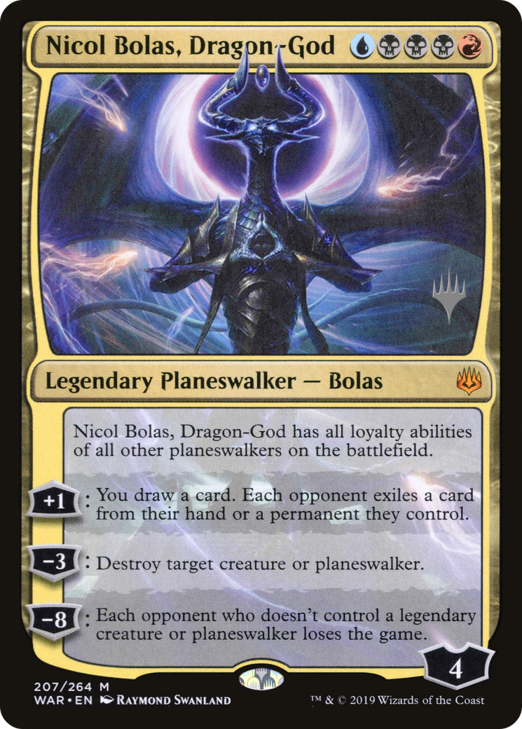 Nicol Bolas, Dragon-Dieu (Pack Promo) [War of the Spark Promos] 