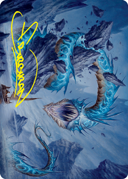 Carte d'art Biolume Serpent (signature estampillée or) [Innistrad : Crimson Vow Art Series] 