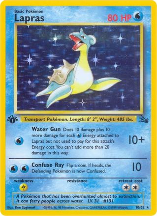 Lapras (10/62) [Fossile 1ère édition] 