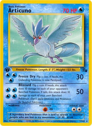 Articuno (17/62) [Fossile 1ère édition] 