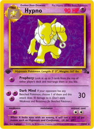 Hypno (23) (23) 023  - 1st Edition - Rare