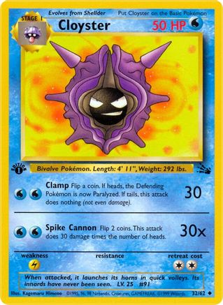 Cloyster 032  - 1st Edition - Uncommon
