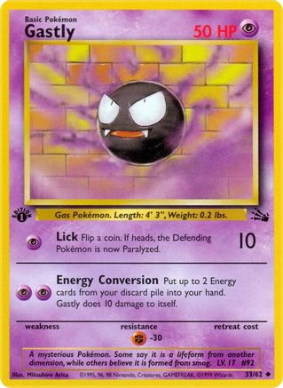 Gastly 033  - 1st Edition - Uncommon